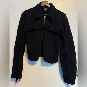 Vintage 100% Wool Andrea Jovine Western Fringe Jacket